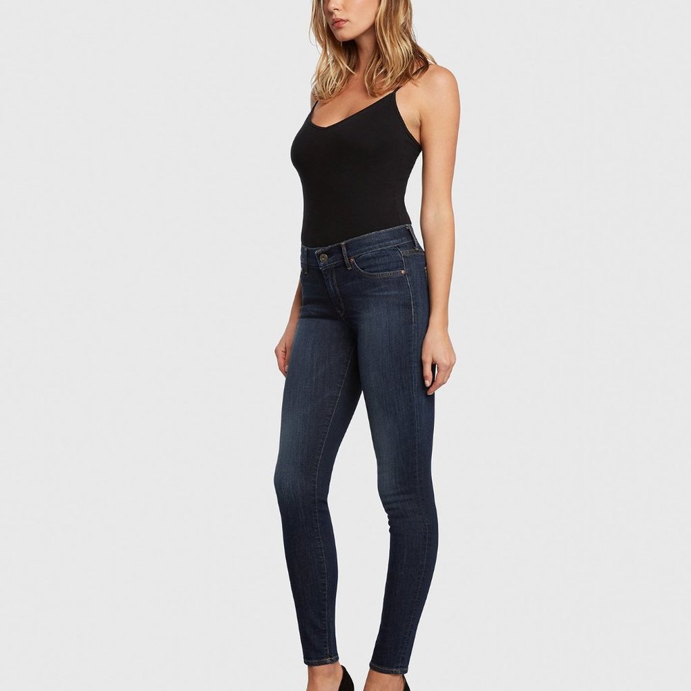 Women's Principle Denim Dreamer High Rise Skinny Jeans Dark Wash Size 28